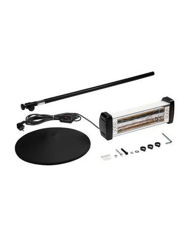 Varmatec 303 calefactor de suelo infrarrojo móvil 2000w ipx5 negro